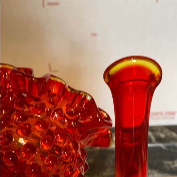 Amberina Glass PAIRD VASES!! - Picture 4 of 8
